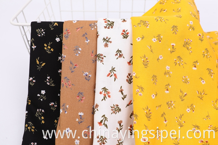 Top selling plain woven challis print rayon 100% viscose fabric for women's dresses